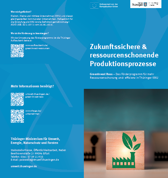 Greeninvest Ress - Flyer Förderprogramm