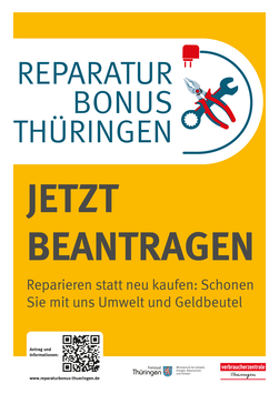 Plakat zum Start des Reperaturbonus 2025