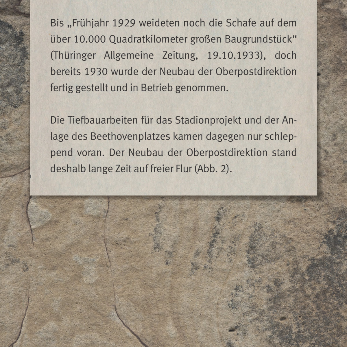 Tafel 6 von 16: Oberpostdirektion auf freier Flur